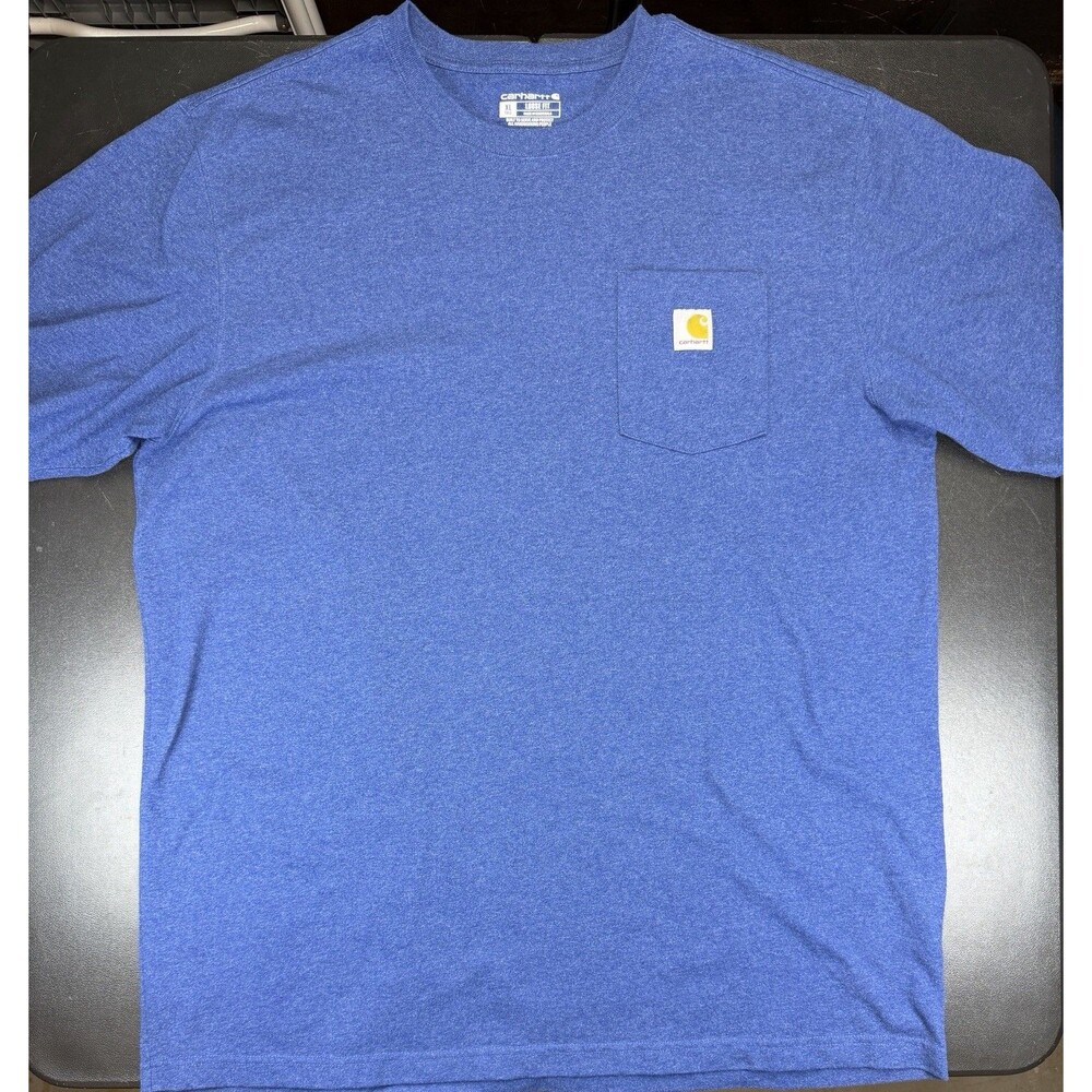 Carhartt Loose Fit Pocket Tshirt Mens XL Tall Blue Short Sleeve Tee K87 HL3